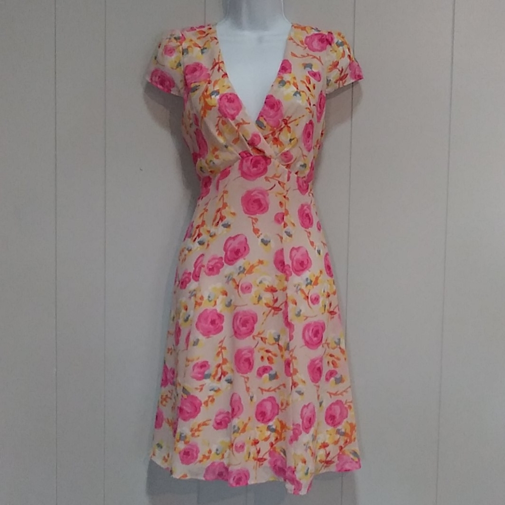 Betsey Johnson Chiffon Floral Dress